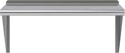 AmGood 30" Long X 18" Deep Stainless Steel Wall Shelf | NSF Certified | Appliance & Equipment Metal Shelving | Kitchen, Restaurant, Garage, Laundry, Utility Room