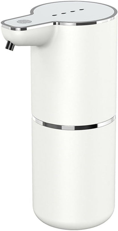 ELITE BAY Auto Foam Soap Dispenser-Touchless Soap Dispensor with Four- Speed Foam Settings | 350ml Capacity | Rechargeable 1200mAh Battery. USB Charging | ABS+PP Material | 1.5W Power White.
