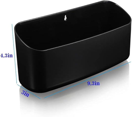 Picowe Magnetic Laundry Storage, Large Lint Holder Bin for Laundry Room, Space-Saving Trash Container Hanging on Dryer, Washer or Wall Mount Trash Bin, M - Black