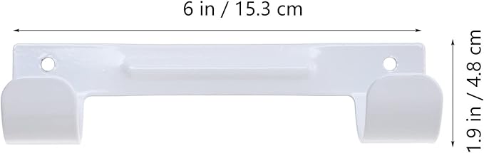 DOITOOL Ironing Board Rack Wall Mount with Dual Hooks Space Saving Iron Board Holder for Laundry Room Organization Compact 6.10X1.77X1.18 Inch