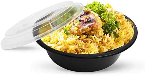DHG PROFESSIONAL 50 Sets 24oz Meal Prep Containers with Lids, Microwavable Plastic BPA free