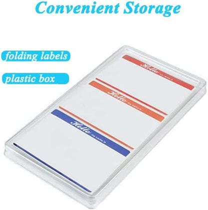 Sticky Name Tags Stickers Colorful Hello Border All Purpose Labels - 200 Stickers, Strong Adhesive (3.5 x 2.25 inch)