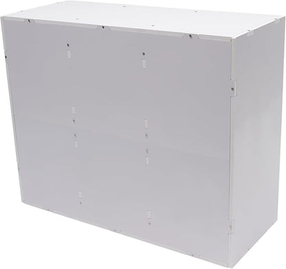24 Slots Mail Sorters for Office, Desktop Literature Organizer with Removable Shelves, PVC Mail Center Paper Storage Cabinet for Files Magazines Documents, 9 * 2.6in Each Slot (24 Slots - White)