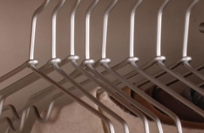 Premium Matte Silvery Aluminum Coat Hangers 20 Pack, 16.2” Extra Smooth & Durable Metal Shirt Dress Hanger,Aluminum Alloy Hanger,Clothing Support,Clothing Hang
