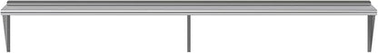 AmGood 96" Long X 18" Deep Stainless Steel Wall Shelf | NSF Certified | Appliance & Equipment Metal Shelving | Kitchen, Restaurant, Garage, Laundry, Utility Room