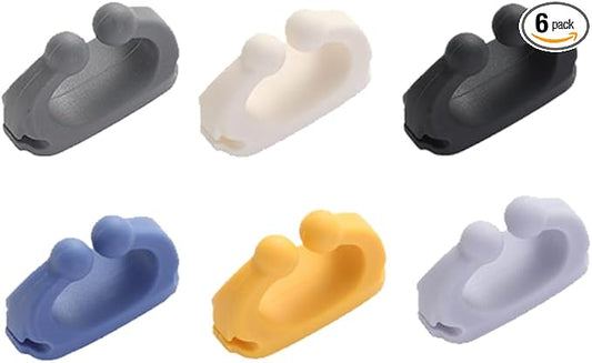 Defrko Silicone Razor Holders - 6 Pcs Hooks Adhesive Wall Mounted for Hanging Towel Key Plug Cable, Utility Decoration Hook Stick to Dorm Room Door Function for Kitchen Bathroom Home Office