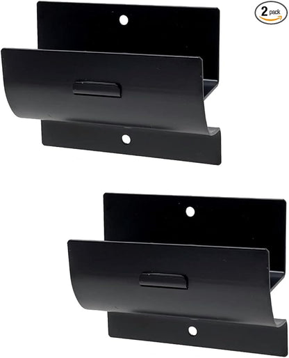 Tetra-Teknica GMH-01-2P 4-in Steel Wall Mount Ladder and Wheelbarrow Hanger, Matte Black, Pack of 2