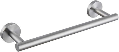 SUS 304 Stainless Steel 12-Inch Hand Towel Bar Bathroom Towel Holder Kitchen Dish Cloth Hanger RUSTPROOF Wall Mount Brushed Finish