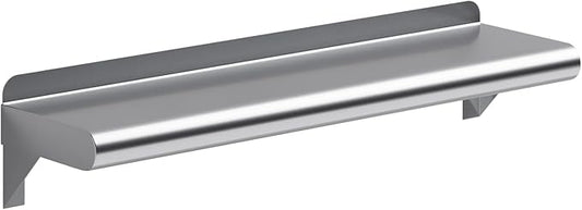 AmGood 24" Long X 6" Deep Stainless Steel Wall Shelf | NSF Certified | Appliance & Equipment Metal Shelving | Kitchen, Restaurant, Garage, Laundry, Utility Room