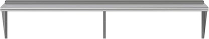 AmGood 72" Long X 18" Deep Stainless Steel Wall Shelf | NSF Certified | Appliance & Equipment Metal Shelving | Kitchen, Restaurant, Garage, Laundry, Utility Room