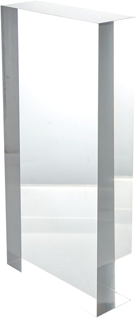 CiaoHER 2in Thickness Solid Acrylic Cube Display Block Clear Polished Pedestal Stand Riser Solid Base 2" x 6" x 12", 1 Pack