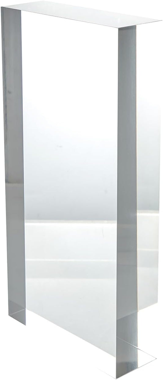 CiaoHER 2in Thickness Solid Acrylic Cube Display Block Clear Polished Pedestal Stand Riser Solid Base 2" x 6" x 12", 1 Pack