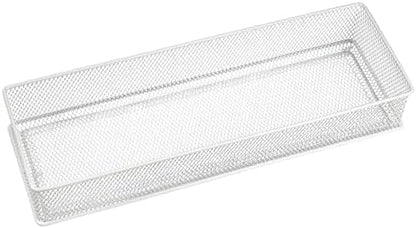 YBM HOME White Mesh Desk Drawer Organizer Tray for Home and Office - Multipurpose Storage Holder