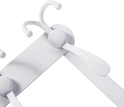 Encozy Over The Door Hooks,Coat Rack for Hanging Clothes Hat Towel (Heavy Duty White 2pcs)