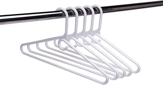 Rethink Your Room Clothes Hangers 60 Pack Plastic - Heavy Duty Space Saving Coat, Velvet Hangers, Pant Hangers for Closet Organization - Durable Non-Slip, White Wardrobe Essentials Bulk Storage