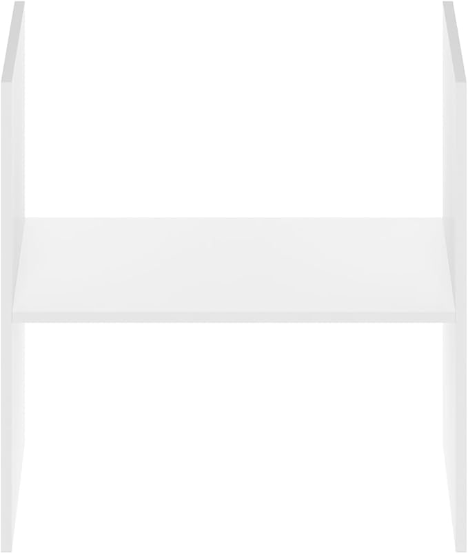 Furinno Cubicle Cube Insert, H-Shelf Cube Organizer, Fits into Furinno Extra Thick Cubes, for Organizers and Storage, White (Does not fit IKEA Kallax Shelving)