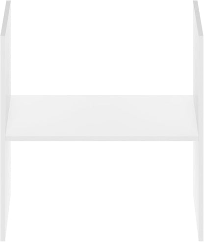 Furinno Cubicle Cube Insert, H-Shelf Cube Organizer, Fits into Furinno Extra Thick Cubes, for Organizers and Storage, White (Does not fit IKEA Kallax Shelving)