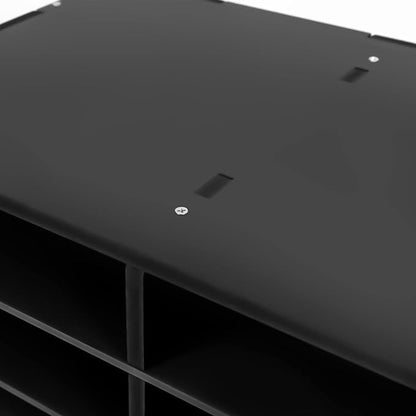 Literature Organizer Sorter,Desktop File Sorter Mail Center Magazine Paper Storage PVC Board File Holder Mailbox Student Classroom Keepers for Home&Office (Black, 12 Slots)