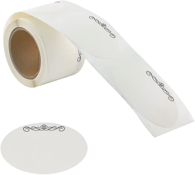 L LIKED 120 Stickers Dissolvable Food Labels for Containers 1 1/2" x 2 1/2" Canning Labels for Jars (Roll of 120) (1 Rolls)