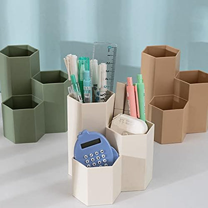Pencil Organizer Pen Holder for Desk Pens Cup Small Desk Organizer Cute Pen Holder for Office,School and Home (Green)