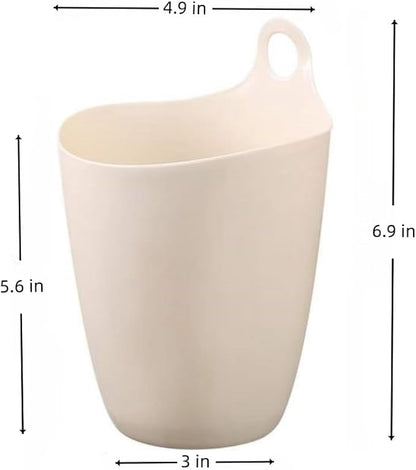 3 Pack Wall Toothbrush Holder for Bathroom Shower Organizer Hanging Cup Holder for Tooth Brush,Electric Toothbrush,Toothpaste,Razor,Makeup Brush,Pen,Adhesive Bucket Wall Organizer
