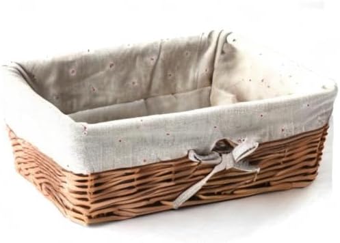 Kingwillow, Storage basket, Natural wicker Storage Bins Rectangular Basket,Arts and Crafts.