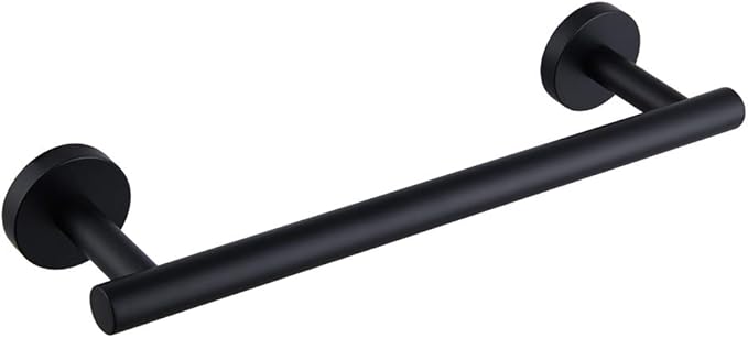 Matte Black Hand Towel Bar SUS 304 Stainless Steel 12-Inch Towel Rack Holder for Bathroom Wall Mount