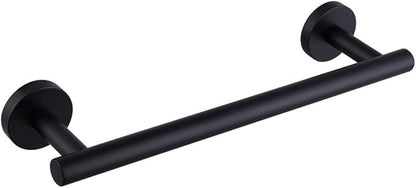 Matte Black Hand Towel Bar SUS 304 Stainless Steel 12-Inch Towel Rack Holder for Bathroom Wall Mount