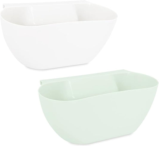 Navaris Hanging Waste Bins Set of 2 - Garbage for Food Scraps and Compost - Small Hanging Trash Can Counter or RV, Small Kitchen Trash Can, Dustbin