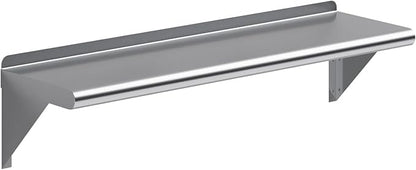 AmGood 36" Long X 10" Deep Stainless Steel Wall Shelf | NSF Certified | Appliance & Equipment Metal Shelving | Kitchen, Restaurant, Garage, Laundry, Utility Room
