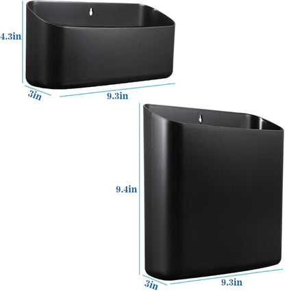 Picowe Magnetic Laundry Storage, Large Lint Holder Bin for Laundry Room, Space-Saving Trash Container Hanging on Dryer, Washer or Wall Mount Trash Bin (Black)