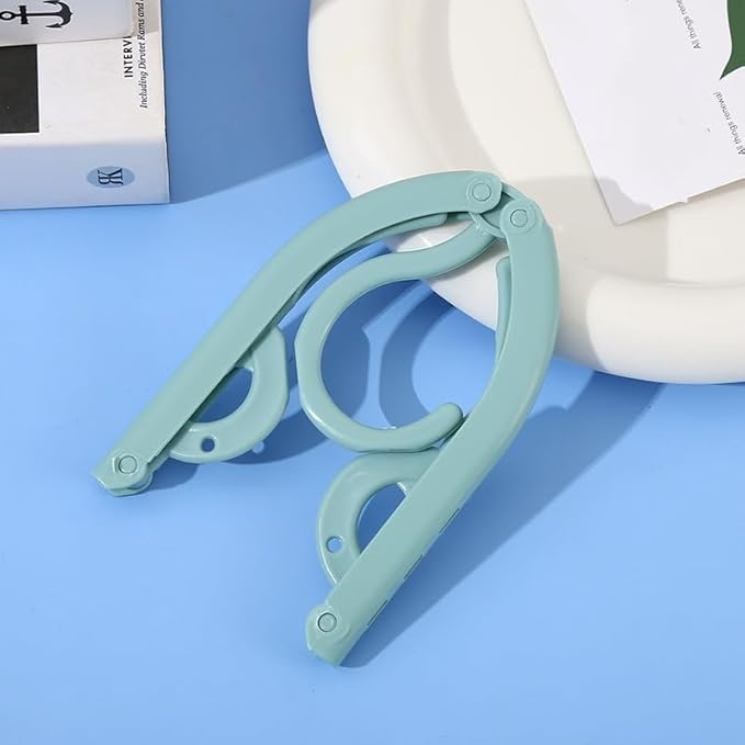 Portable Travel Hangers, Foldable Clothes Drying Rack in Pastel Green, Pink, Blue, 6 Pack, Collapsible Design for Cruise Ship