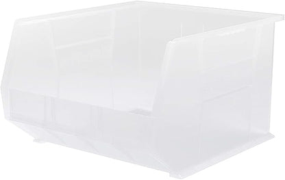 Akro-Mils 30270 AkroBins Plastic Storage Bins, Space-Saving Stackable Bins for Garage, Pantry, Craft Organization, 18" x 16" x 11", Clear, 3-Pack