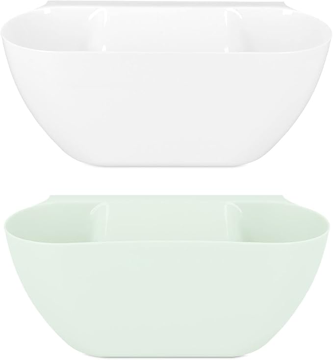 Navaris Hanging Waste Bins Set of 2 - Garbage for Food Scraps and Compost - Small Hanging Trash Can Counter or RV, Small Kitchen Trash Can, Dustbin