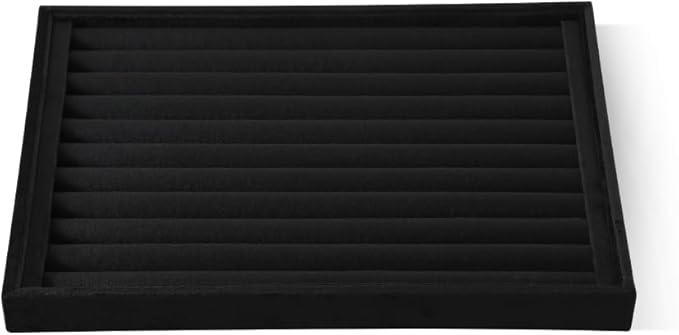 Ring Display Tray, Velvet Jewelry Trays,Premium Ring Organizer,Luxury Stud Earring Organizer,Black Jewlery Organizer