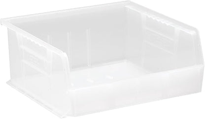Hudson Exchange 11" x 11" x 5" (3 Pack) Plastic Stackable Storage Bin and Hanging Container, Clear