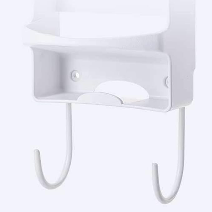 Ironing Board Hanger Wall Mount, Electric Iron Holder Rack Organizer with Hooks for Household Bathroom Laundry Room Closet Hotel White