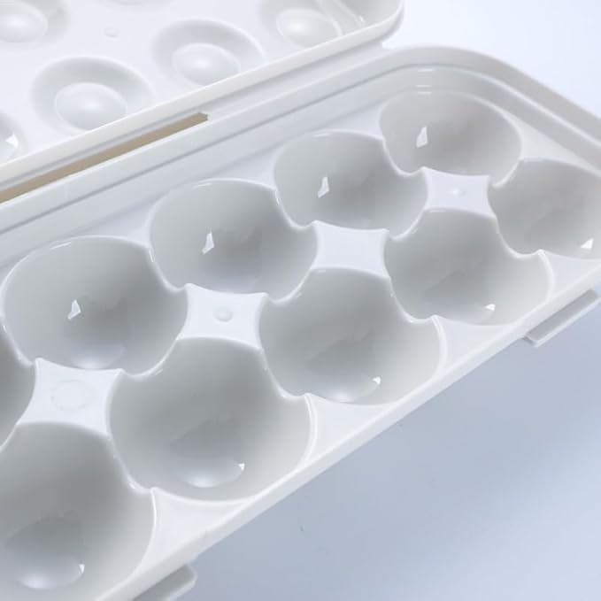 Cabilock Stackable Egg Storage Box for Refrigerator with Lid Holds 15 Eggs Fridge Organizer Bin Durable Plastic Kitchen Egg Holder