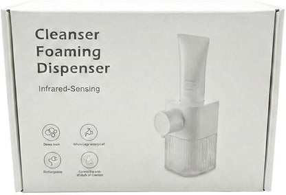 Automatic Facial Cleanser Foaming Dispenser, Touchless Infrared Foam Maker with Adjustable Output, Optimized for Liquid Face Wash, Compatible with Hand Soap & Body Wash, Rechargeable IPX6 Waterproof