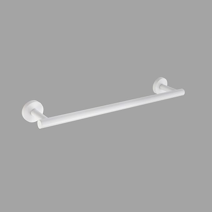 GERZWY 18-Inch Bathroom Towel Bar SUS 304 Stainless Steel Bath Towel Bar Wall Mount, White