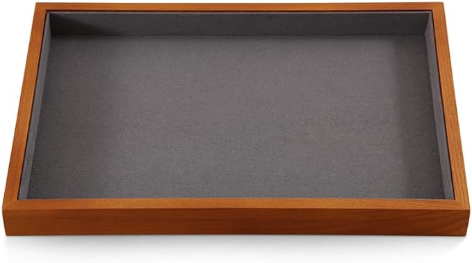 Yinbeini Jewelry Trays, Wood Nightstand Tray,Luxury Jewelry Organizer Drawer,Grey Flat Jewelry Display For Vendors,Ring,Bangle,Watch,Necklace