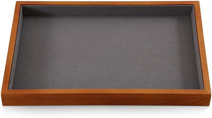 Yinbeini Jewelry Trays, Wood Nightstand Tray,Luxury Jewelry Organizer Drawer,Grey Flat Jewelry Display For Vendors,Ring,Bangle,Watch,Necklace