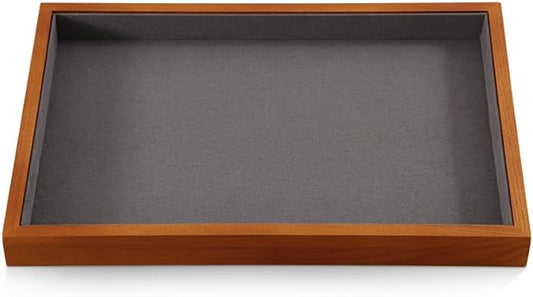 Yinbeini Jewelry Trays, Wood Nightstand Tray,Luxury Jewelry Organizer Drawer,Grey Flat Jewelry Display For Vendors,Ring,Bangle,Watch,Necklace