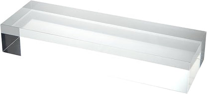 CiaoHER 2in Thickness Solid Acrylic Cube Display Block Clear Polished Pedestal Stand Riser Solid Base 2" x 4" x 12", 1 Pack