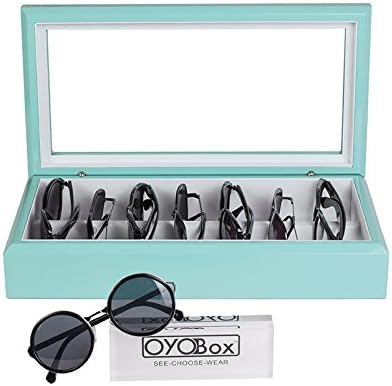 OYOBox Maxi Luxury Eyewear Organizer, Lacquered Wood Box for Glasses + Sunglasses