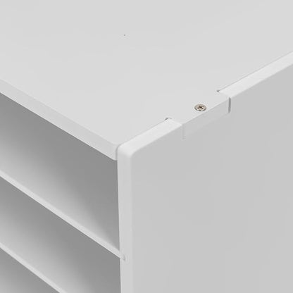 Literature Organizer Sorter,Desktop File Sorter Mail Center Magazine Paper Storage PVC Board File Holder Mailbox Student Classroom Keepers for Home&Office (White, 12 Slots)