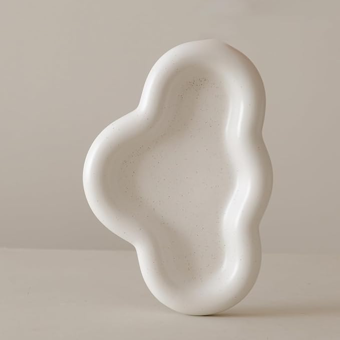 Chubby Jewelry Tray, Cute Cloud Trinket Dish (Nacre White)