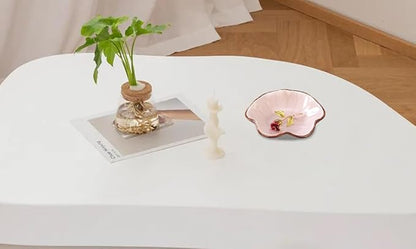 JAMEND CLXP Ice Cracking Leaf Jewelry Dish, Decorative Ring Holder Small Trinket Tray Bowl, Gifts for Daughter Mom Friends, Pink.