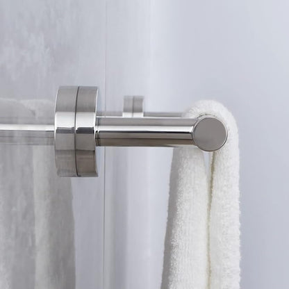 SUS 304 Stainless Steel 24-Inch Towel Bar Wall Mounted for Bathroom Modern Style Polished Finish