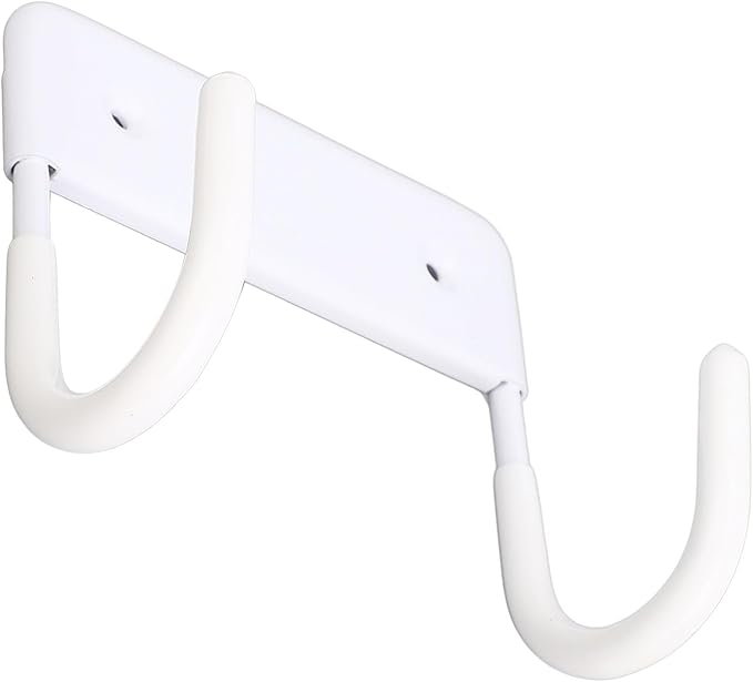 Ironing Board Holder Wall Mount, Iron Metal Ironing Board Hanger, Space Saving Iron Board Hook Wall Mount for Laundry Room Organization and Storage (Milky White)